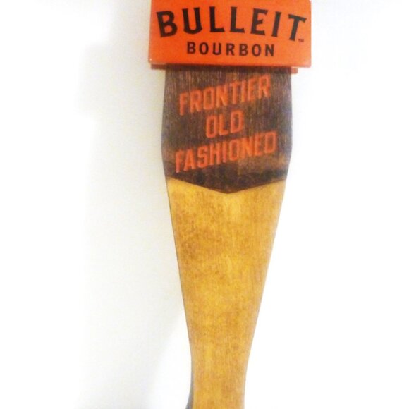 BAR1 Vintage BULLEIT Bourbon OLD FASHIONED Whisky Wood Tap Draft BAR TAP HANDLE - Picture 5 of 7